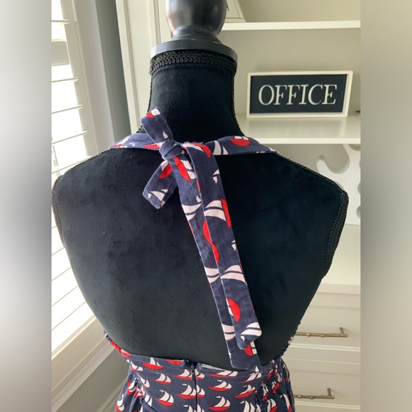 ANTHROPOLOGIE Postmark Winward Nautical Sailboat Halter Dress Women’s SZ USA 2 - Picture 15 of 16